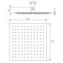 Soffione Doccia Quadro 200x200 Acciaio Lux 1 Getto Acciaio Inox Anticalcare Low Square