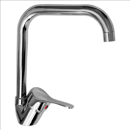 Miscelatore Lavello Cucina Canna Quadrata Cromato Rubinetteria 