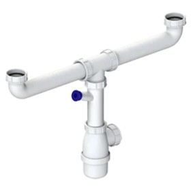 Sifone Bottiglia 2 Vie Attacco Lavastoviglie