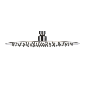 Soffione Doccia Tondo D20 Acciaio Lux 1 Getto Acciaio Inox Anticalcare Low Round