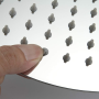 Soffione Doccia Tondo D20 Acciaio Lux 1 Getto Acciaio Inox Anticalcare Low Round