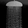 Soffione Doccia Tondo D20 Acciaio Lux 1 Getto Acciaio Inox Anticalcare Low Round